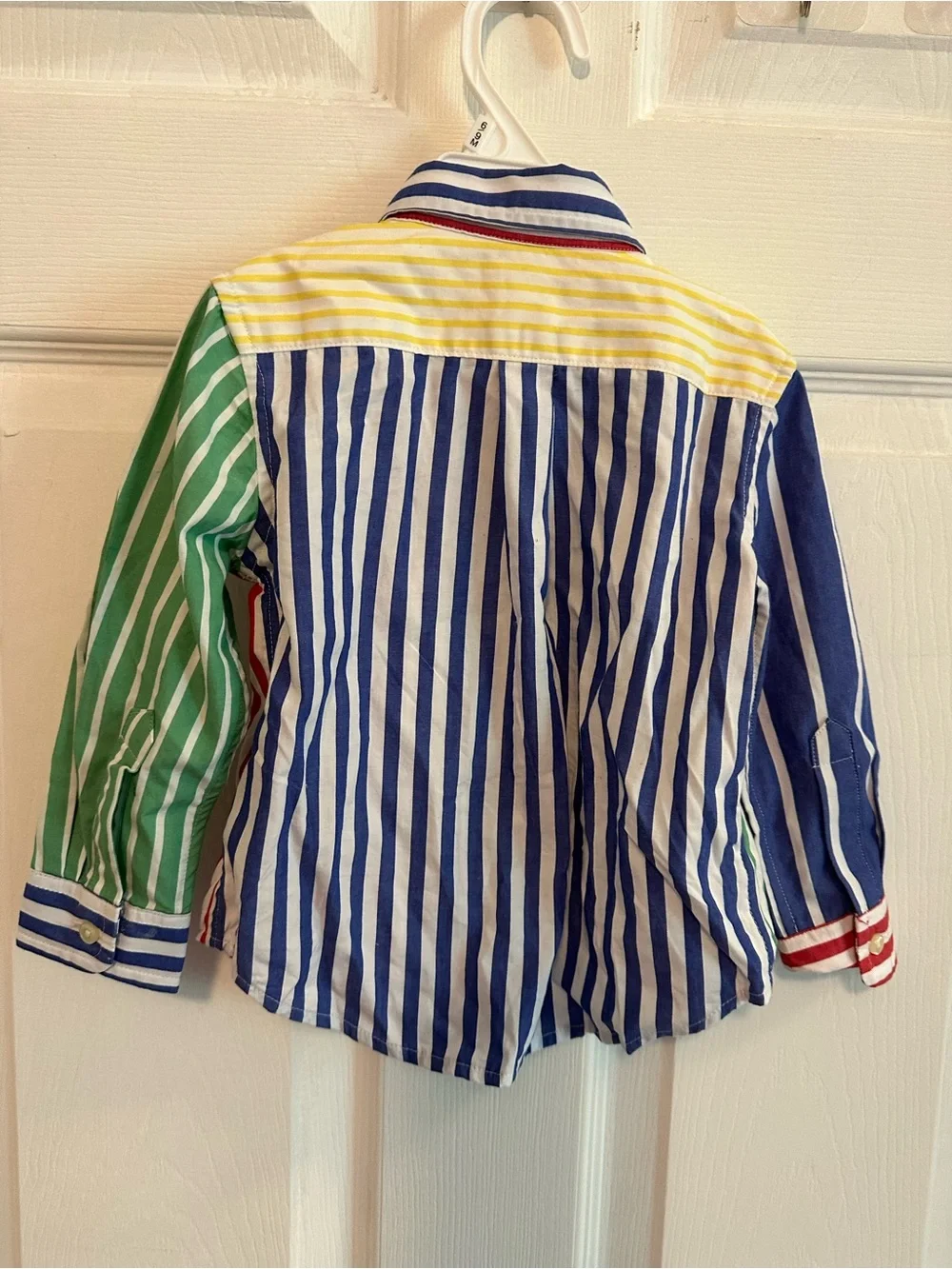 Ralph Lauren Multistripe Button-Down Shirt in Red, Green & Blue